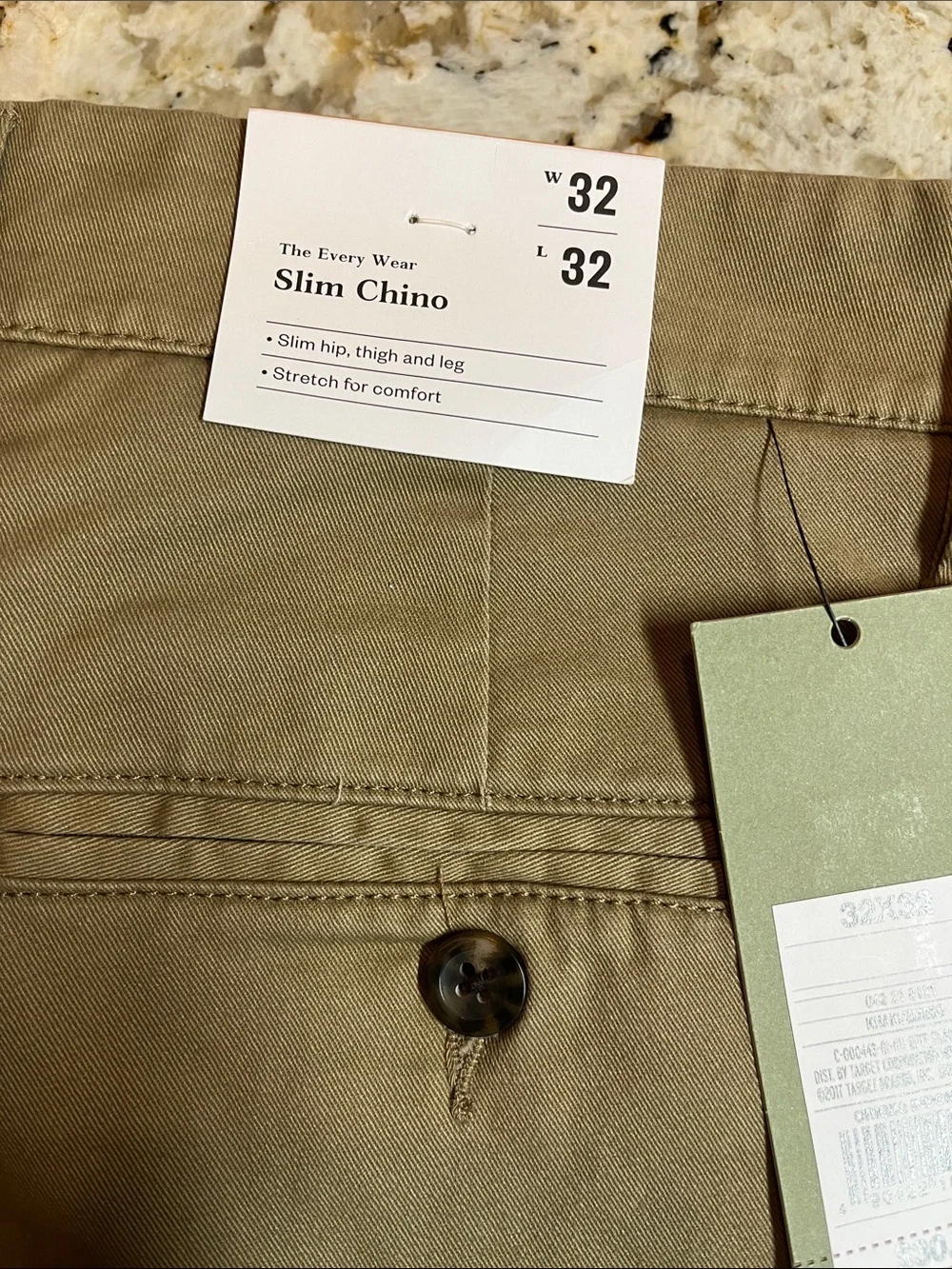 Goodfellow & Co Olive-Tan Chino Pants 32x32 slim chino